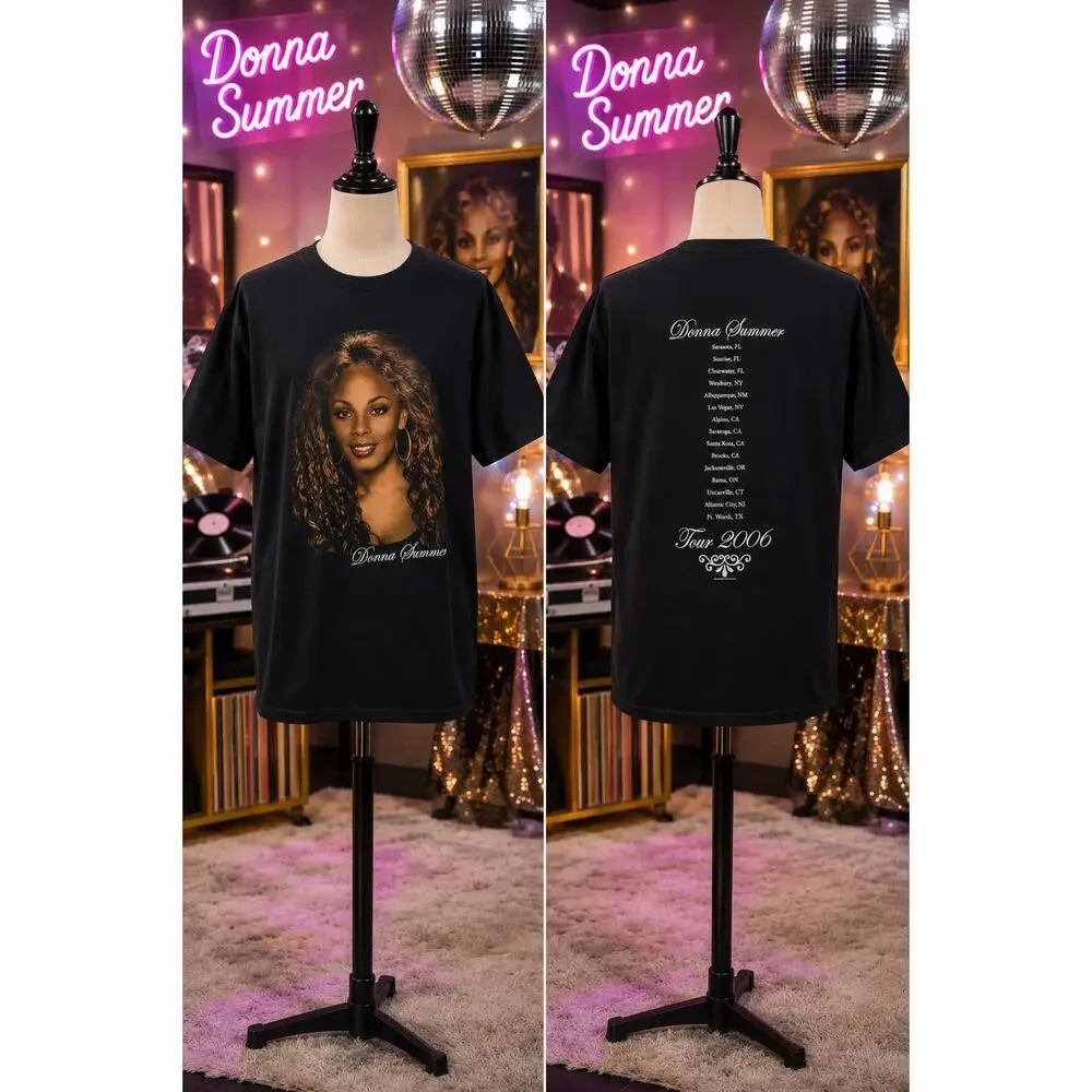 Vintage 2006 Donna Summer Tour Graphic Band Tee Shirt Medium